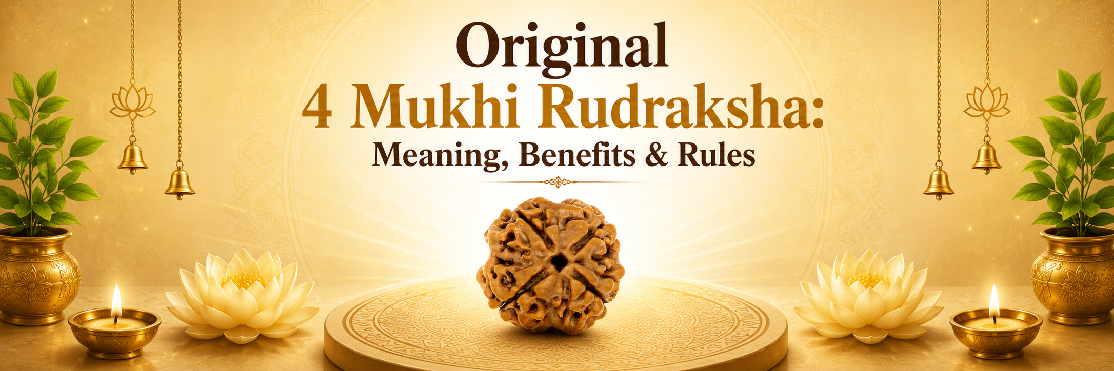 Original 4 Mukhi Rudraksha: Meaning, Benefits & Rules